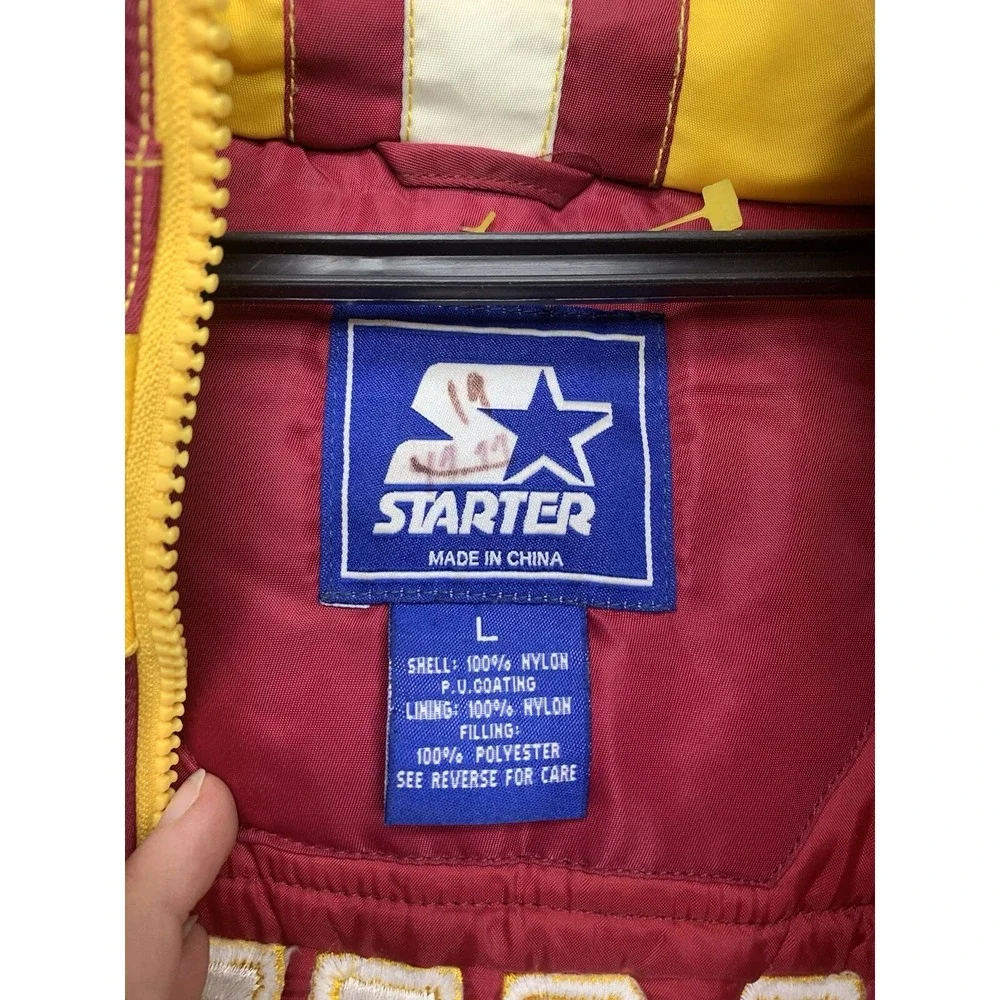 Vintage Florida State Seminoles Starter Puffer Jacket Mens Large 1/2 Zip Half